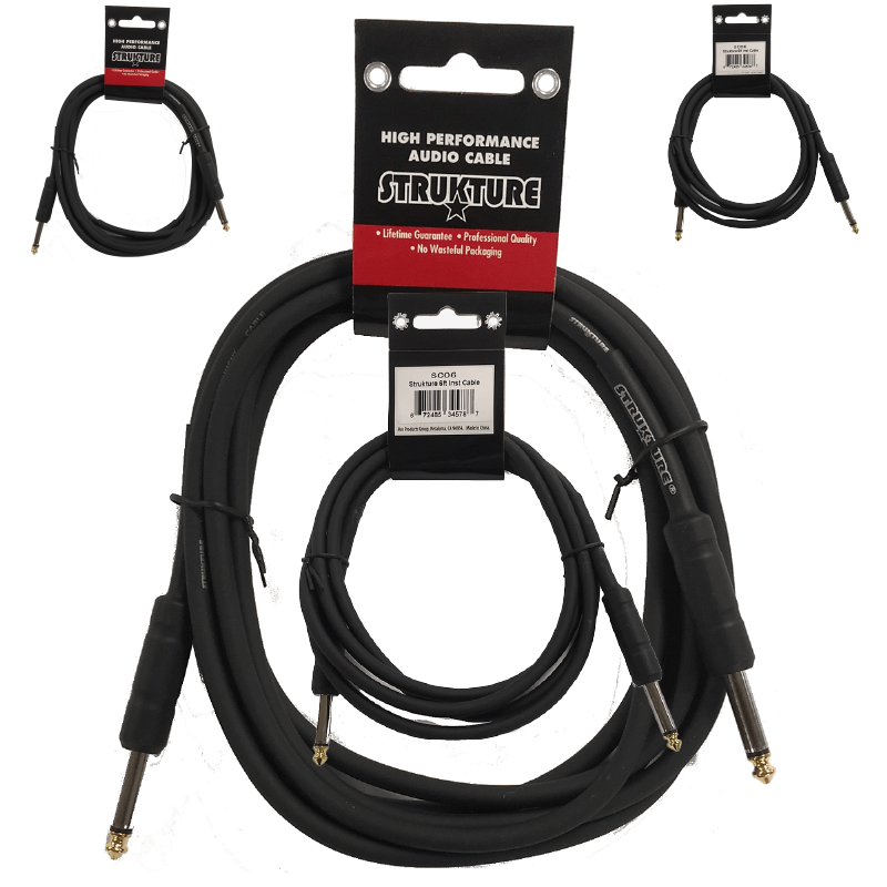 Black Strukture Thick ABS Sleeve 6ft Instrument Cable SC06