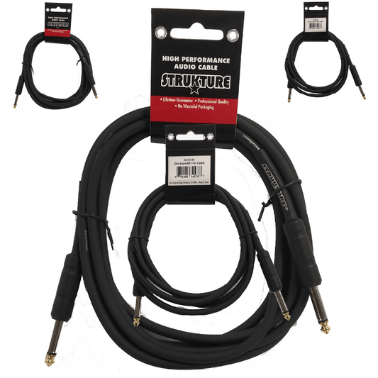 Black Strukture Thick ABS Sleeve 6ft Instrument Cable SC06