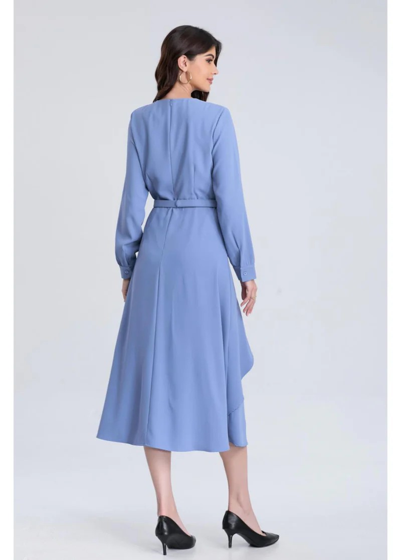 Skyline Ascent Soft Blue Midi Dress