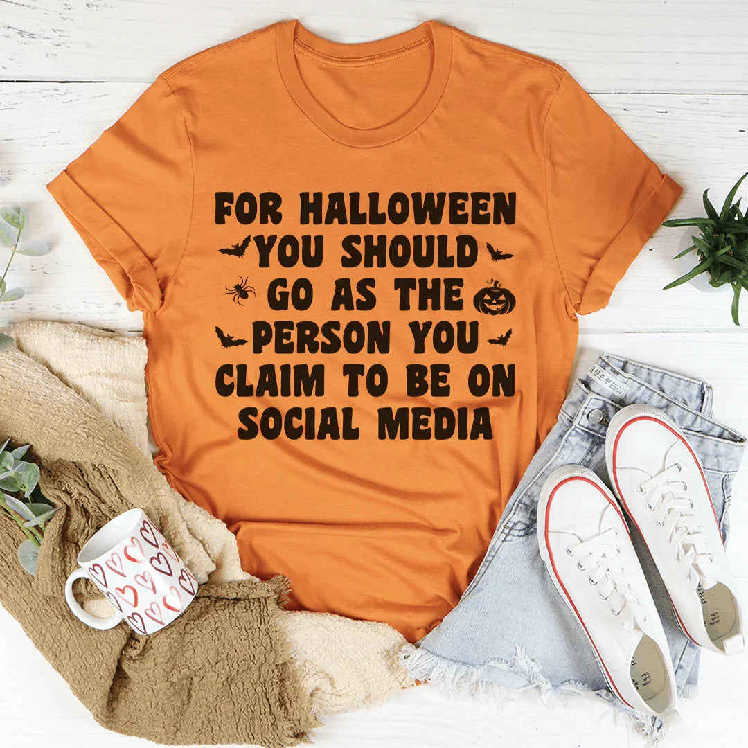 Halloween Tee Soft Lightweight Shirt Peachy Sunday