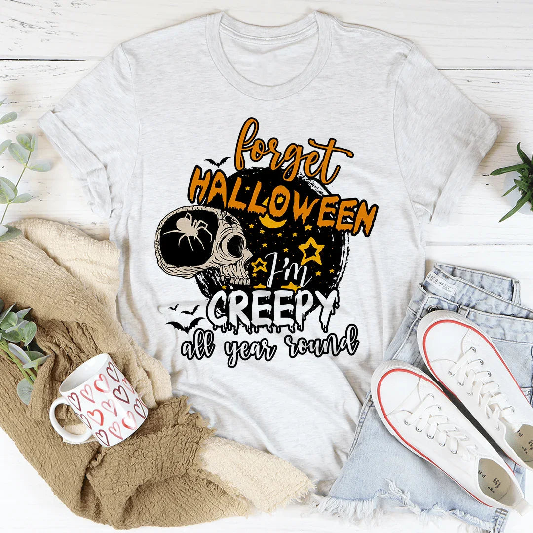 Creepy All Year Round Tee Soft Lightweight T-Shirt Peachy Sunday