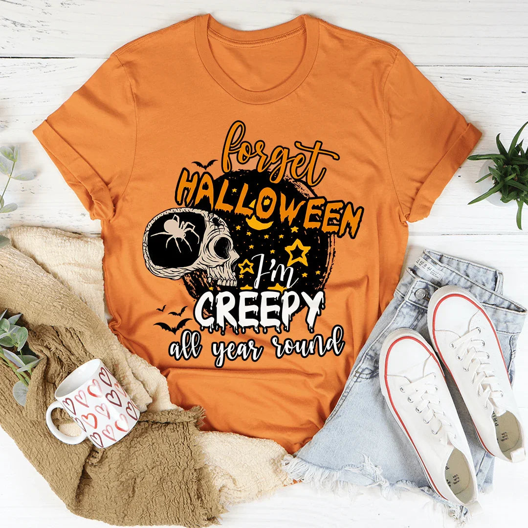 Creepy All Year Round Tee Soft Lightweight T-Shirt Peachy Sunday