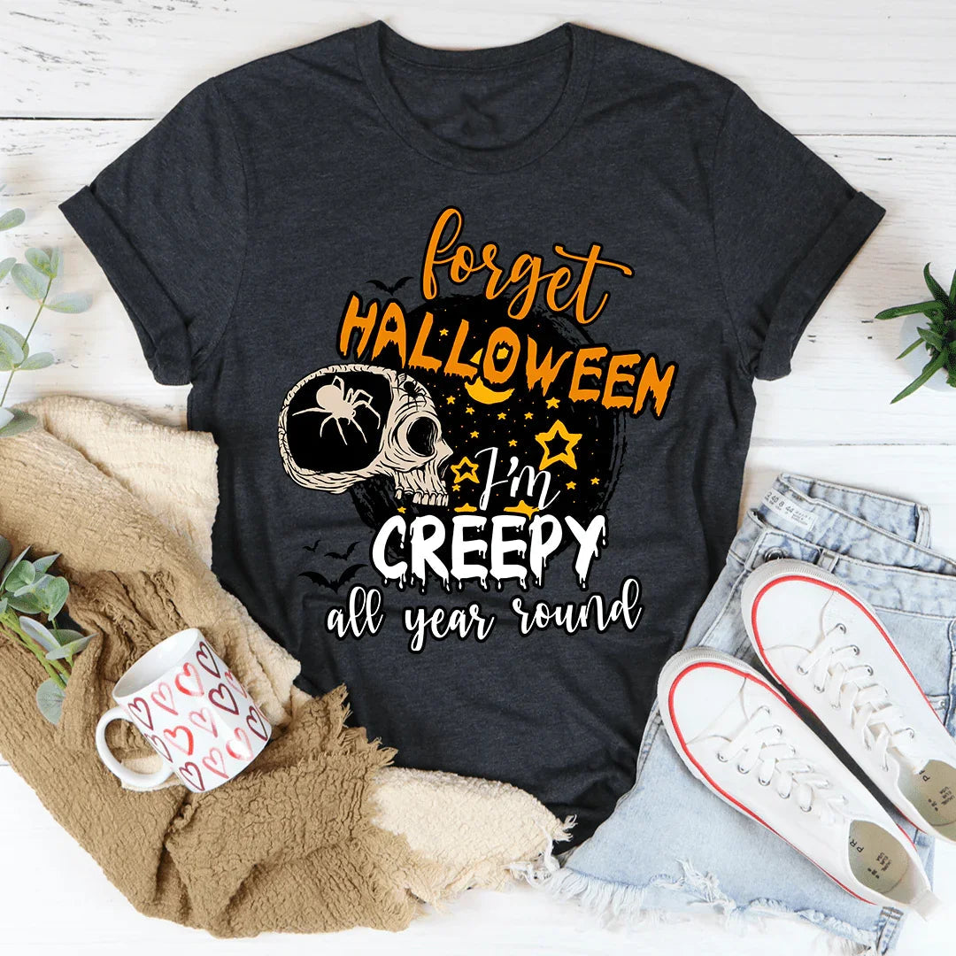 Creepy All Year Round Tee Soft Lightweight T-Shirt Peachy Sunday