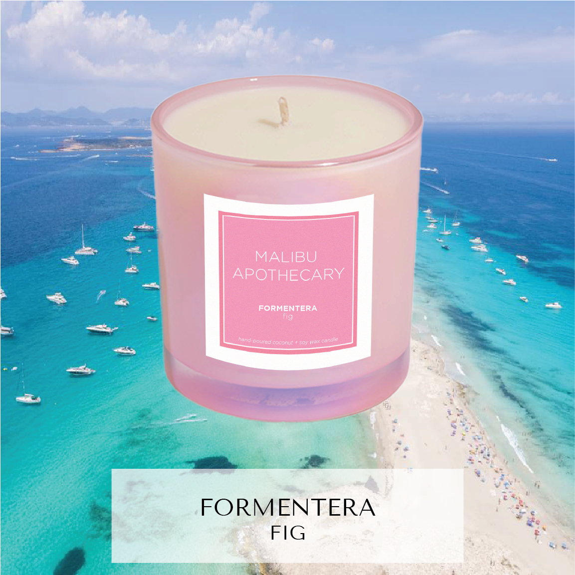Iridescent Pink Coconut Soy Wax Candle Malibu Apothecary