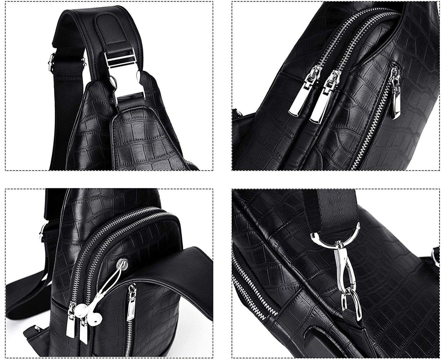 Premium Vegan Leather Sling Backpack 11' FR Fashion Co.