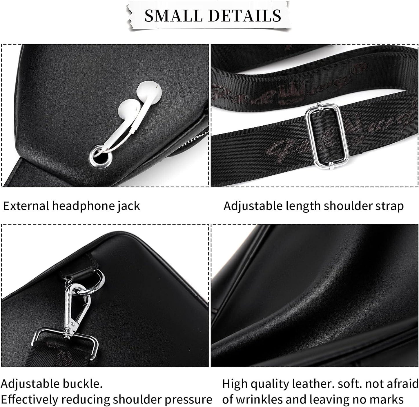 Vegan Leather Lightweight Sling Backpack for Men FR Fashion Co.