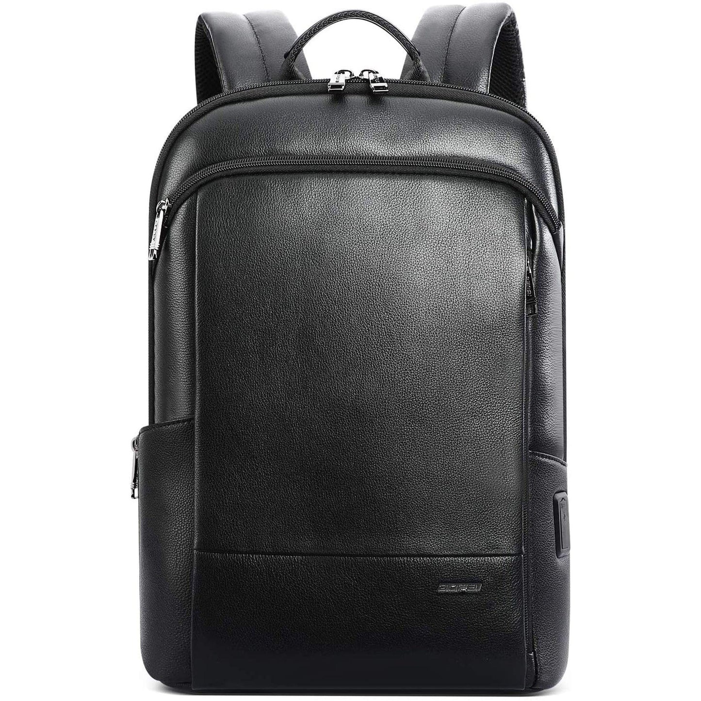 Anti-Theft Leather Backpack with Hidden Pockets 17' Men's FR Fashion Co.