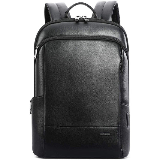 Anti-Theft Leather Backpack with Hidden Pockets 17' Men's FR Fashion Co.