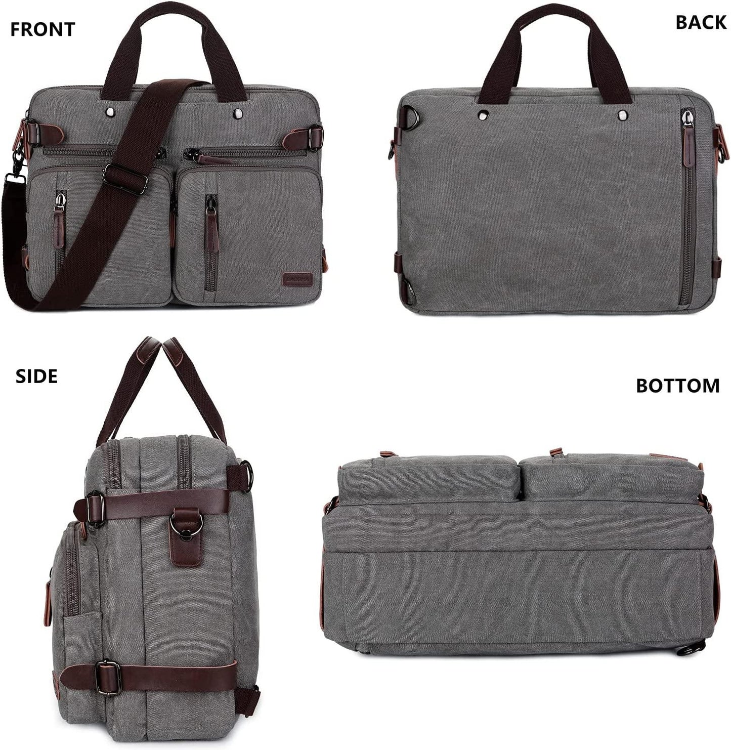 Convertible 17' Briefcase Backpack FR Fashion Co.