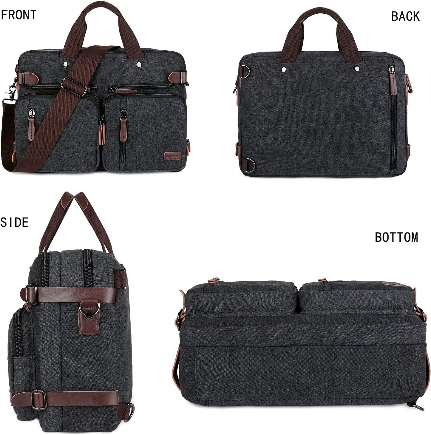 Convertible 17' Briefcase Backpack FR Fashion Co.