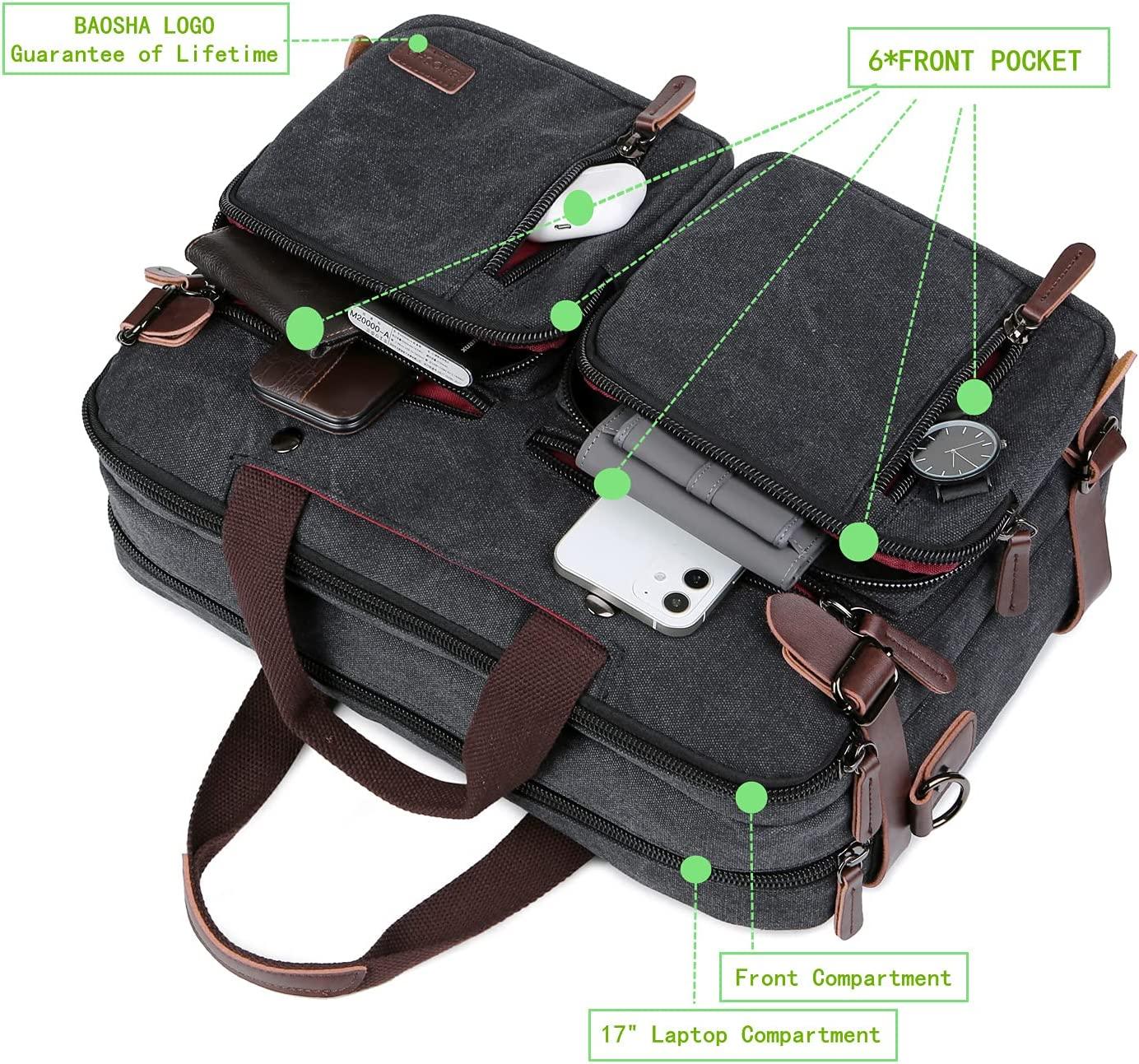 Convertible 17' Briefcase Backpack FR Fashion Co.