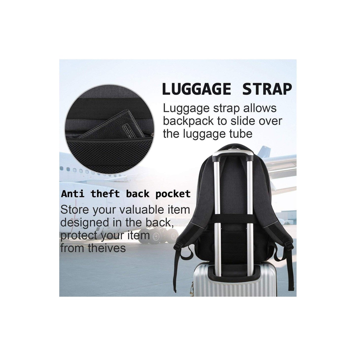 Anti-Theft 18' Travel Backpack FR Fashion Co.