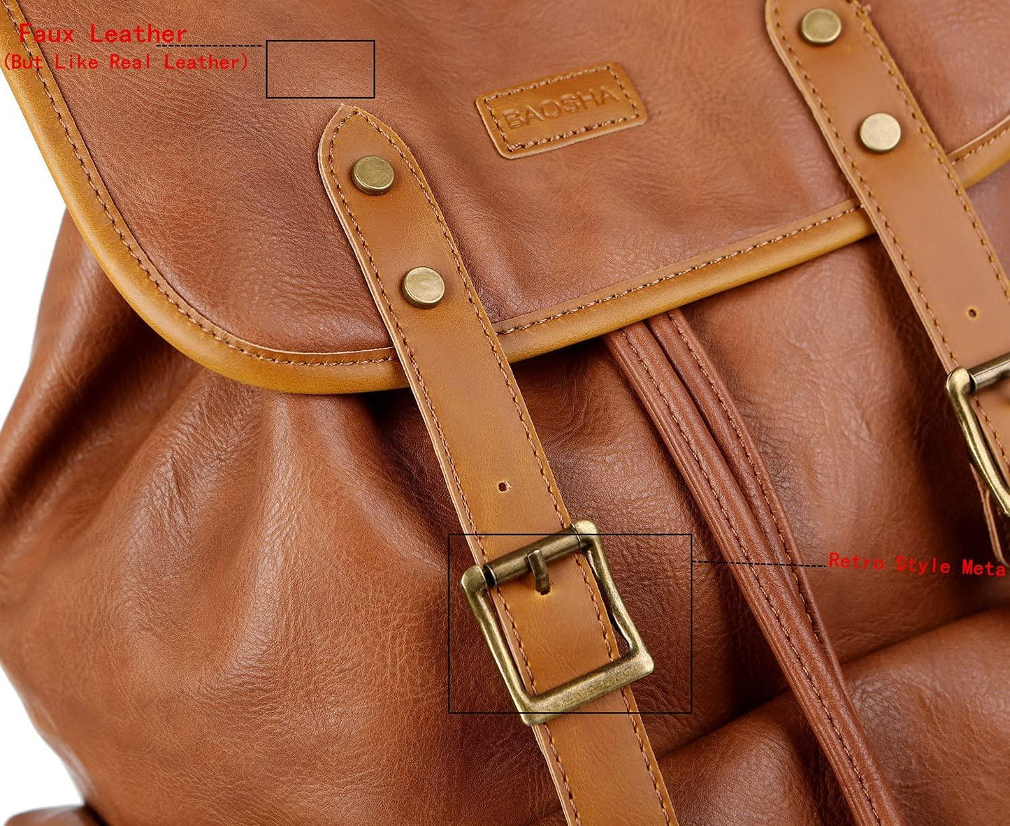 Vegan Leather 15.6″ Laptop Backpack FR Fashion Co.
