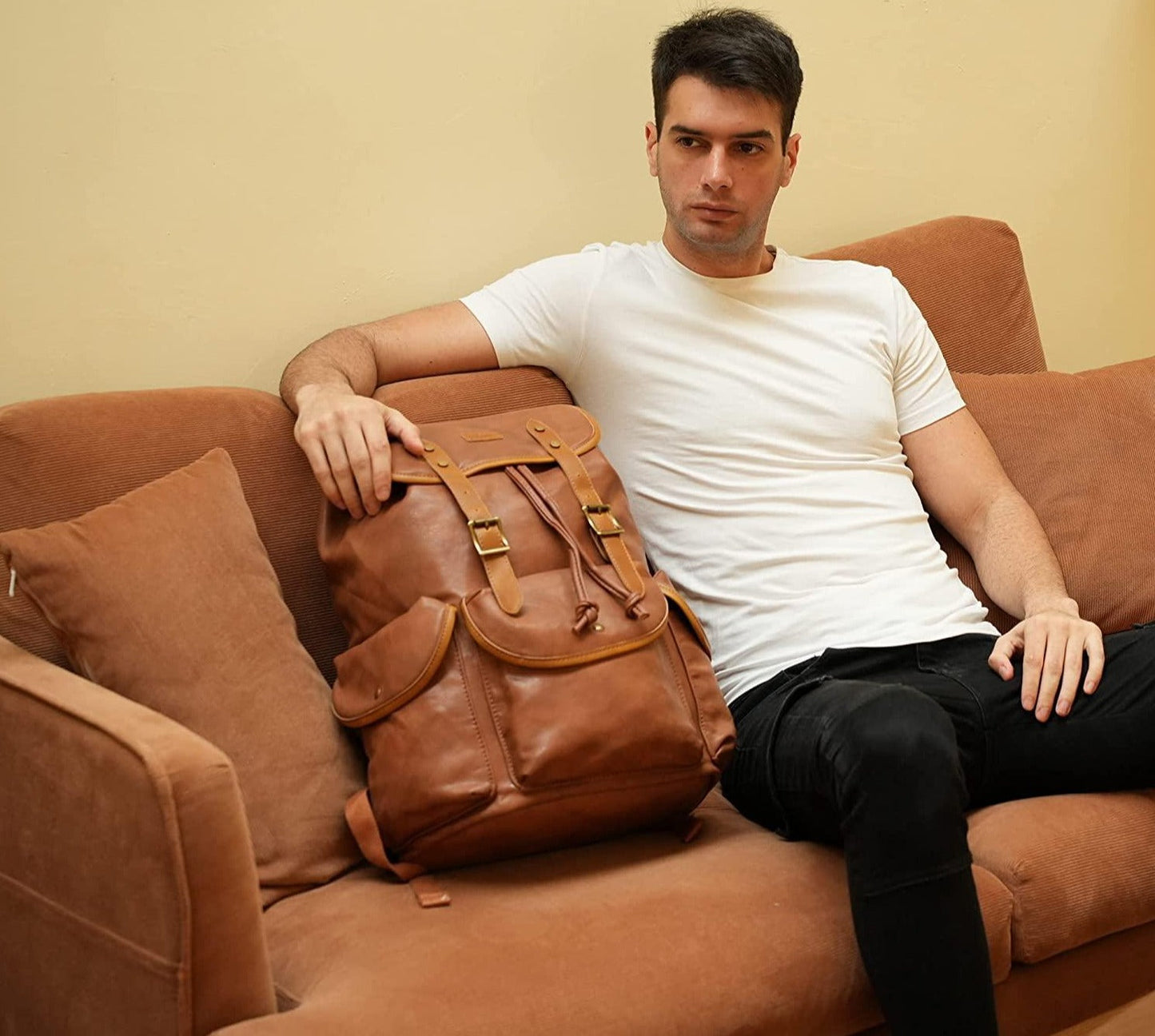 Vegan Leather 15.6″ Laptop Backpack FR Fashion Co.