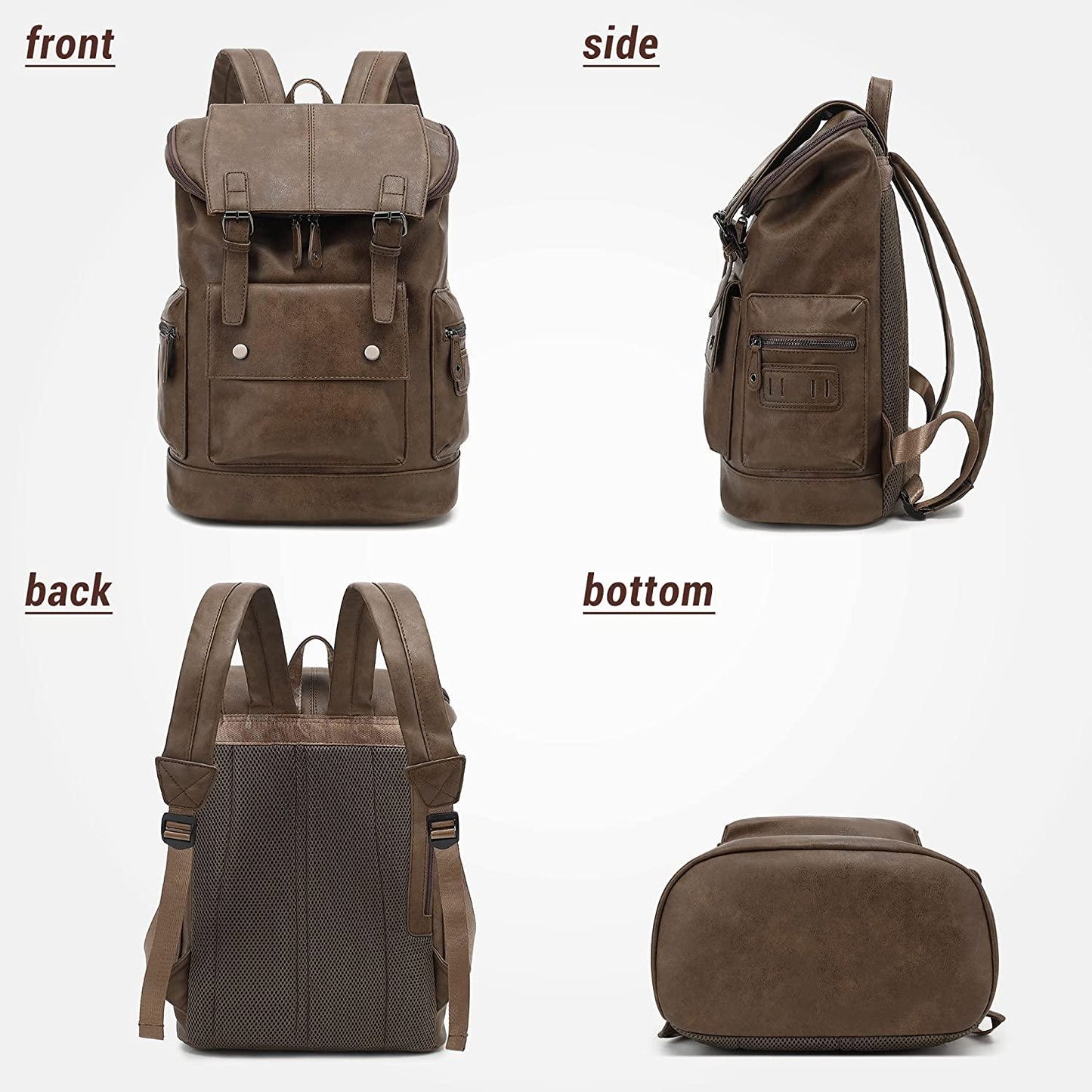 Vintage Leather 18' Backpack Men's FR Fashion Co.
