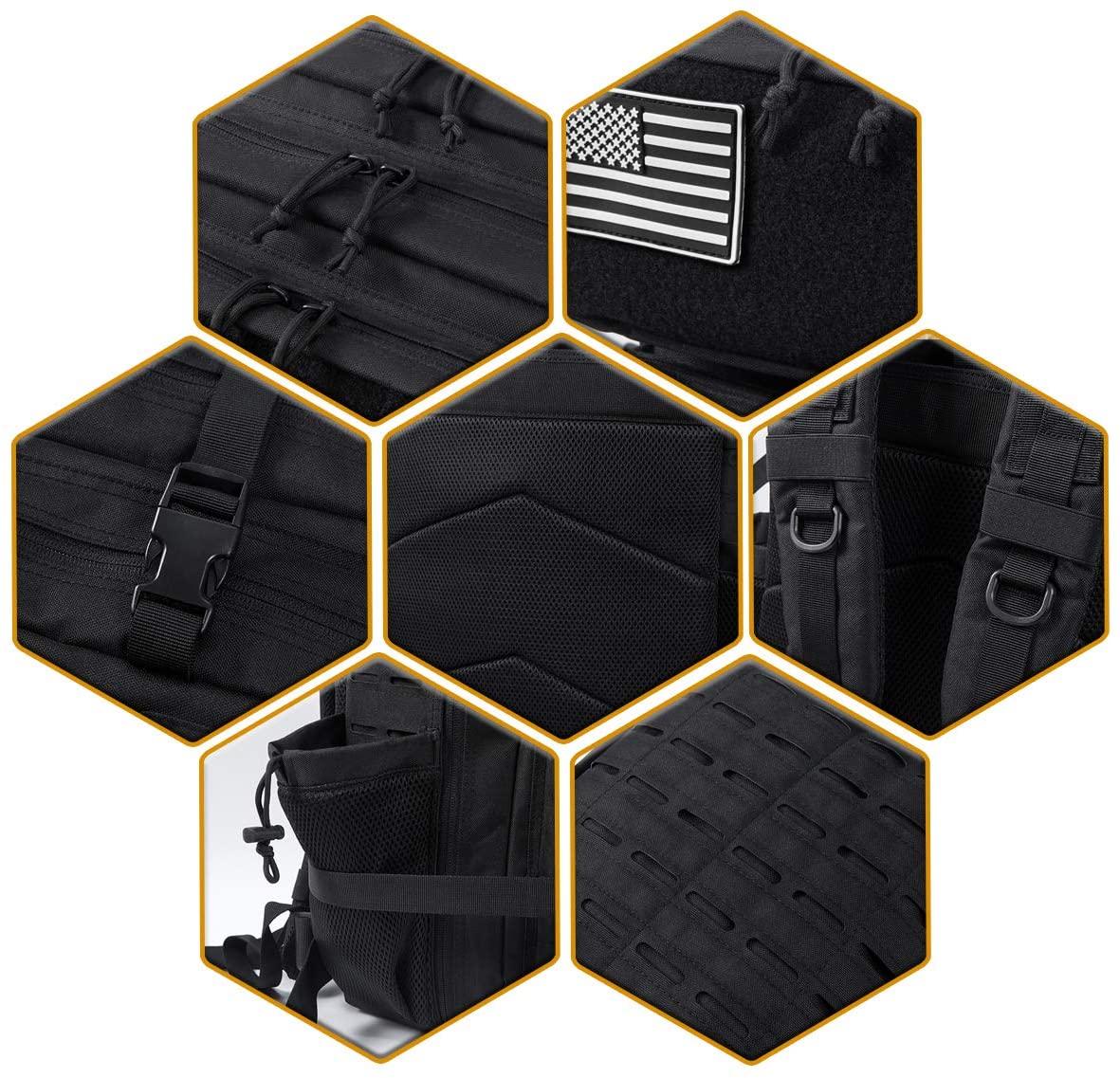 45L Tactical Backpack Durable 900D Polyester Bag FR Fashion Co.