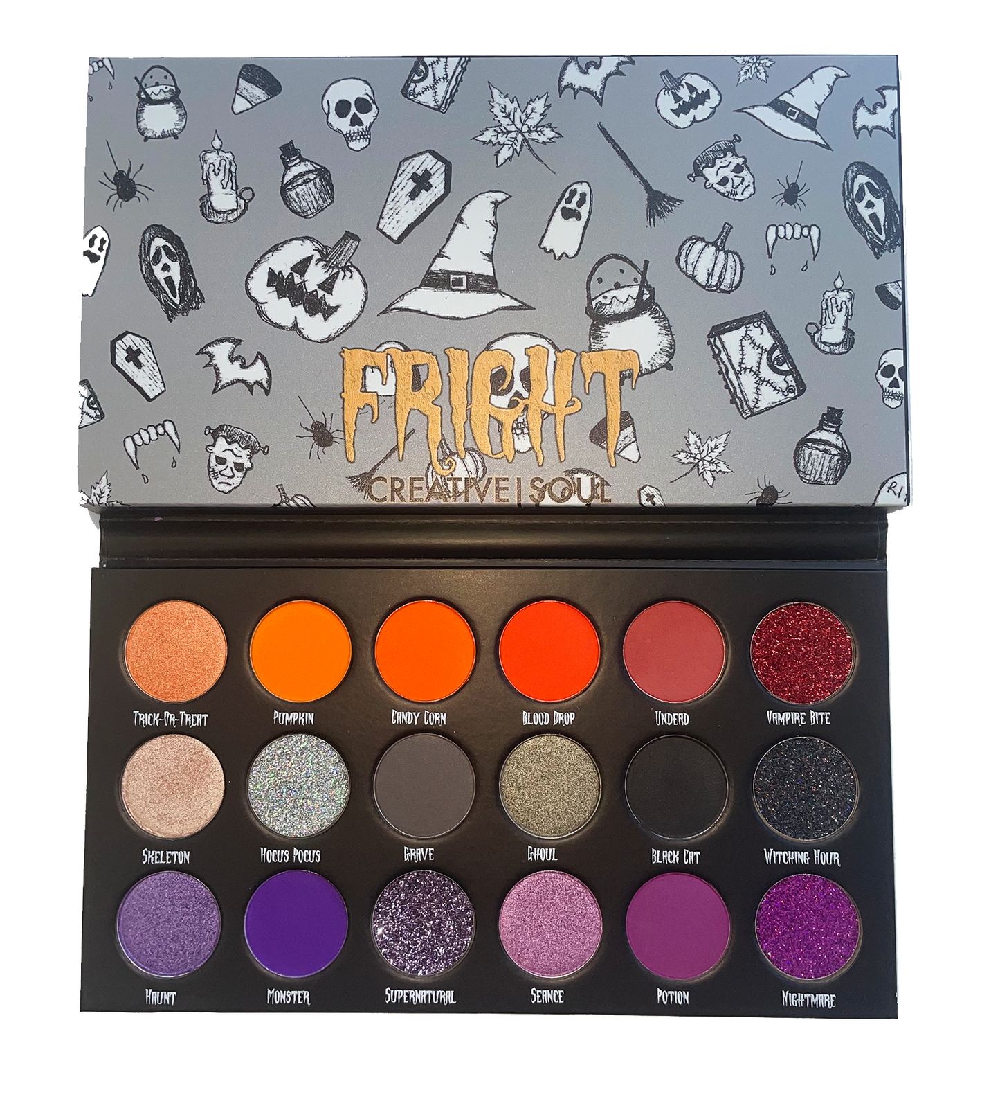 Fright Vibrant Eyeshadow Palette Creative Soul Cosmetics