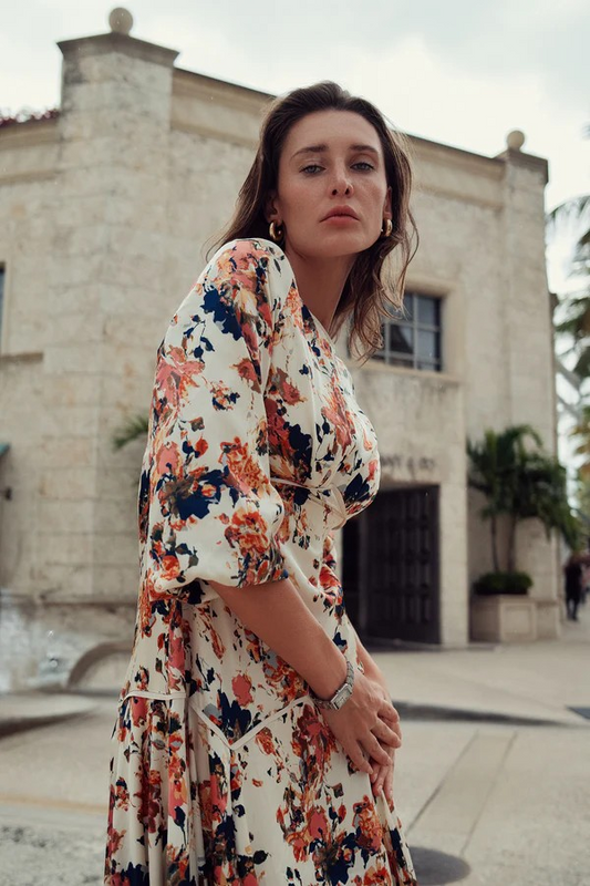 Floral Print Flattering Fit Dress