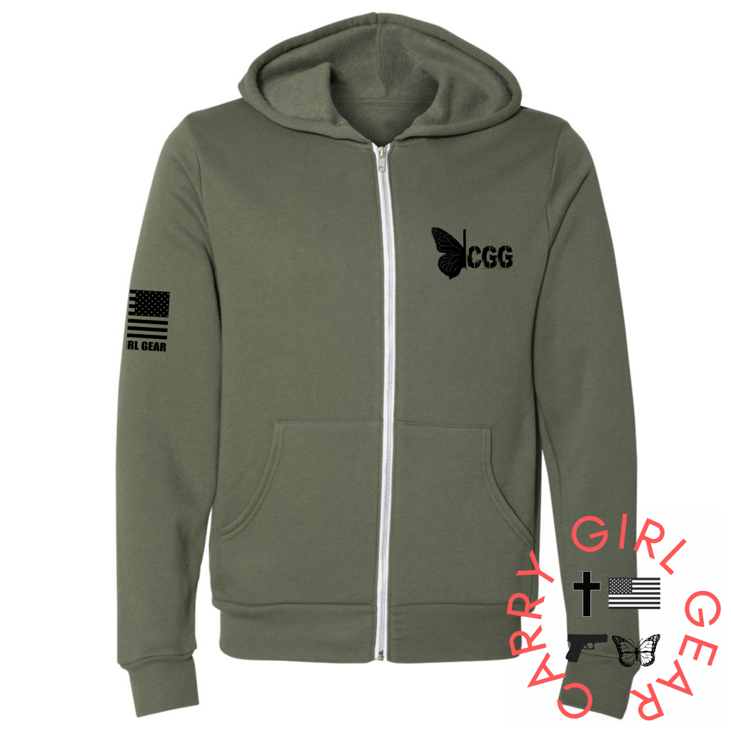 Full Armor Lightweight Zippered Hoodie Carry Girl Gear
