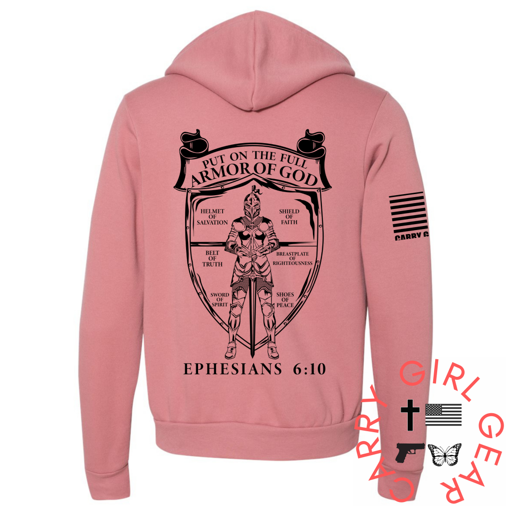 Full Armor Lightweight Zippered Hoodie Carry Girl Gear