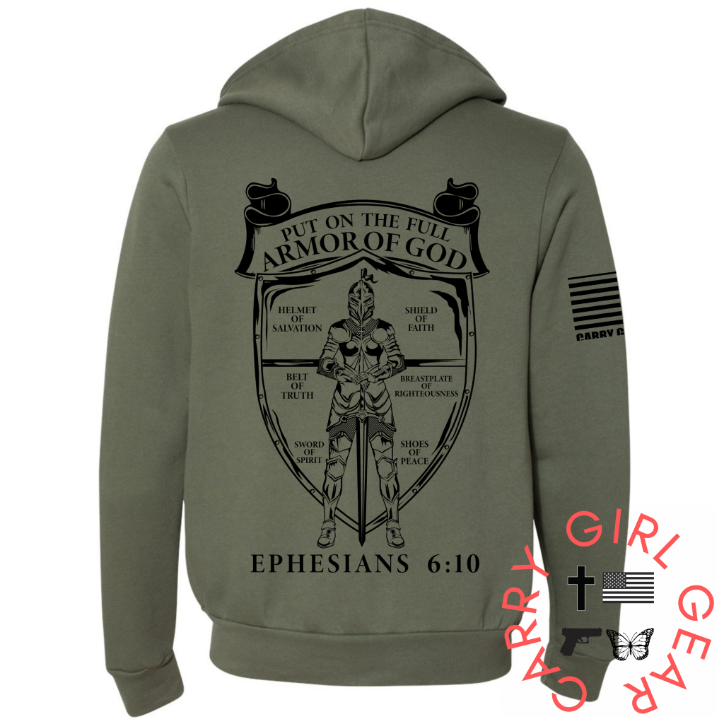 Full Armor Lightweight Zippered Hoodie Carry Girl Gear