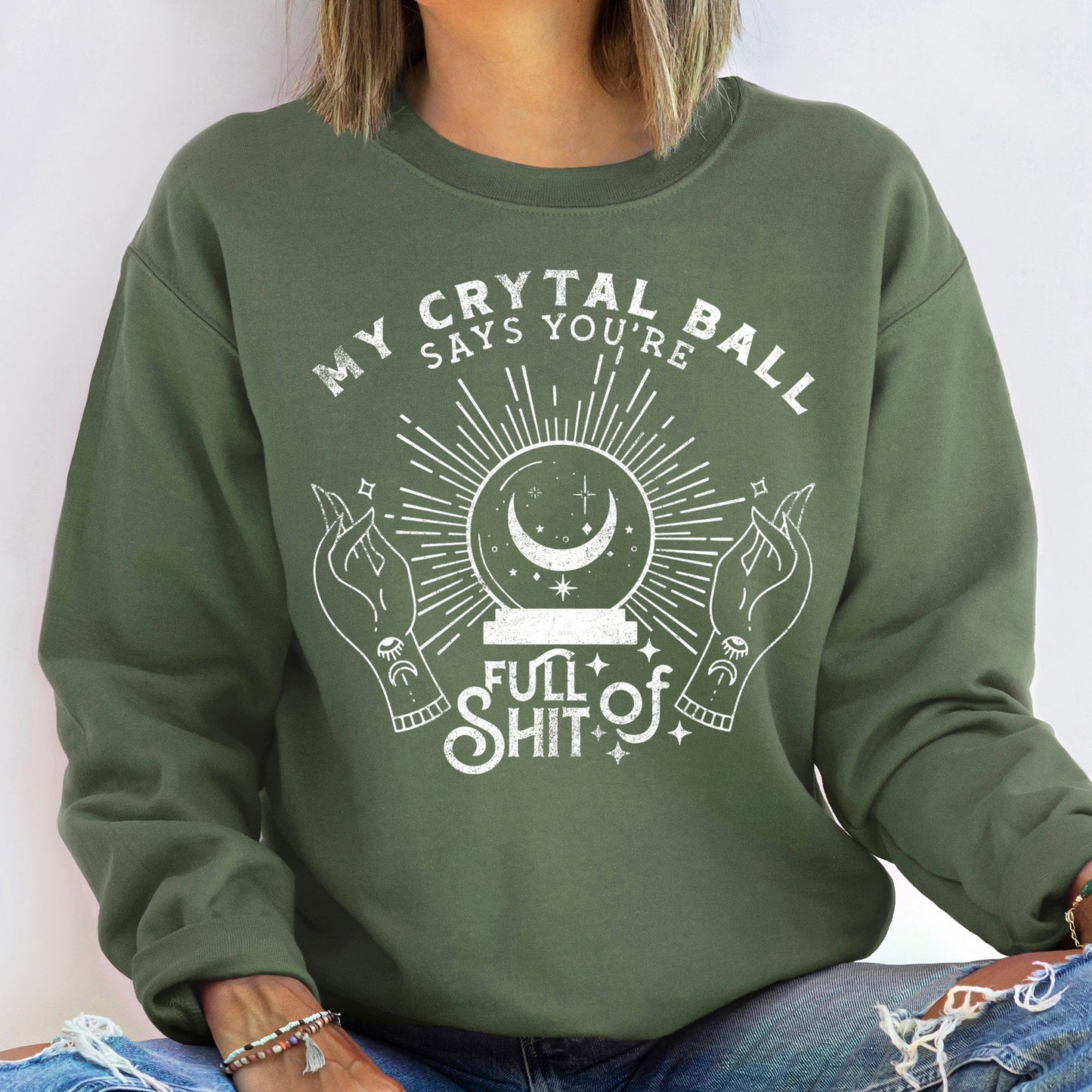 My Crystal Ball Vintage Halloween Sweatshirt