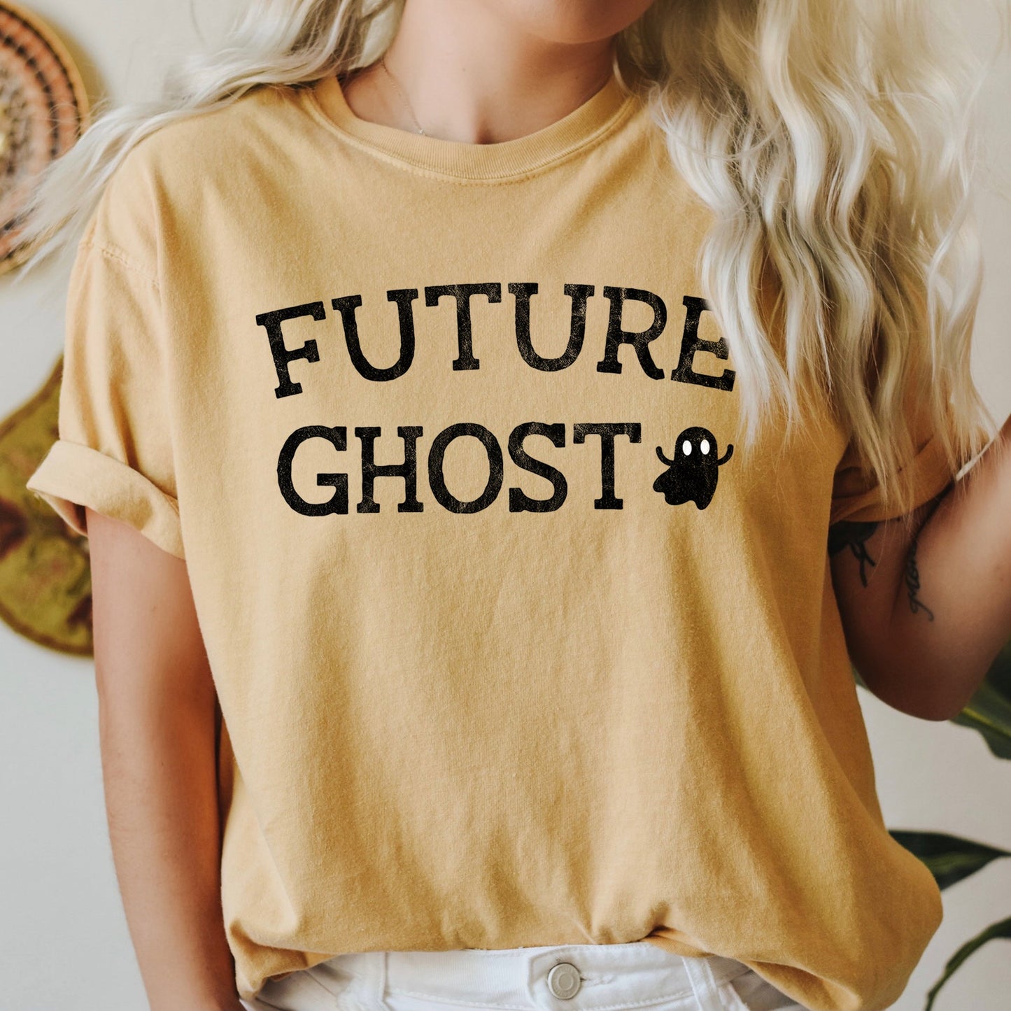 Future Ghost Retro Halloween Comfort Colors Tshirt