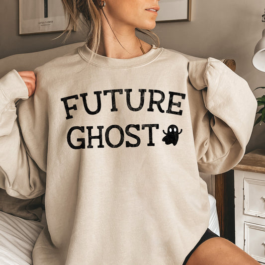 Future Ghost Halloween Sweatshirt Unisex Cotton Polyester Blend