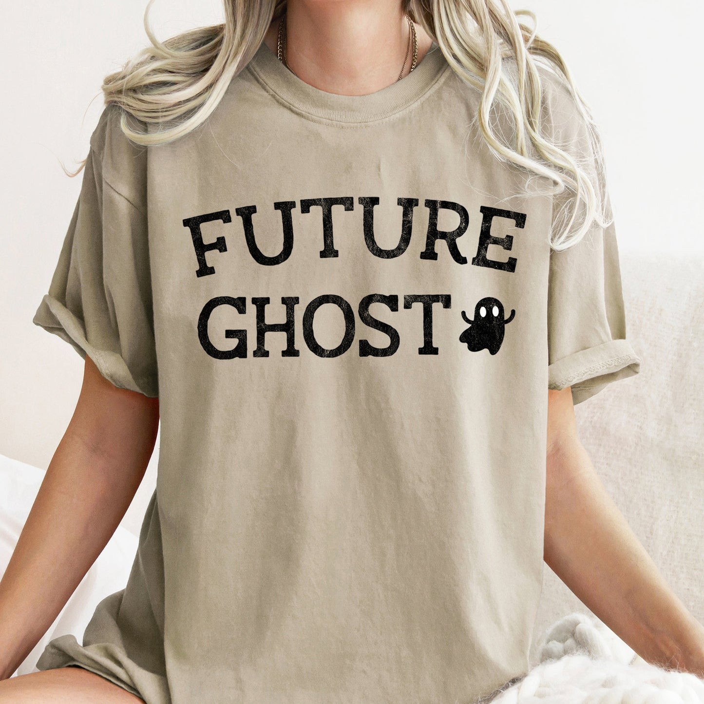Future Ghost Retro Halloween Comfort Colors Tshirt
