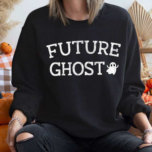 Future Ghost Vintage Halloween Sweatshirt Soft Fleece Sweatshirt