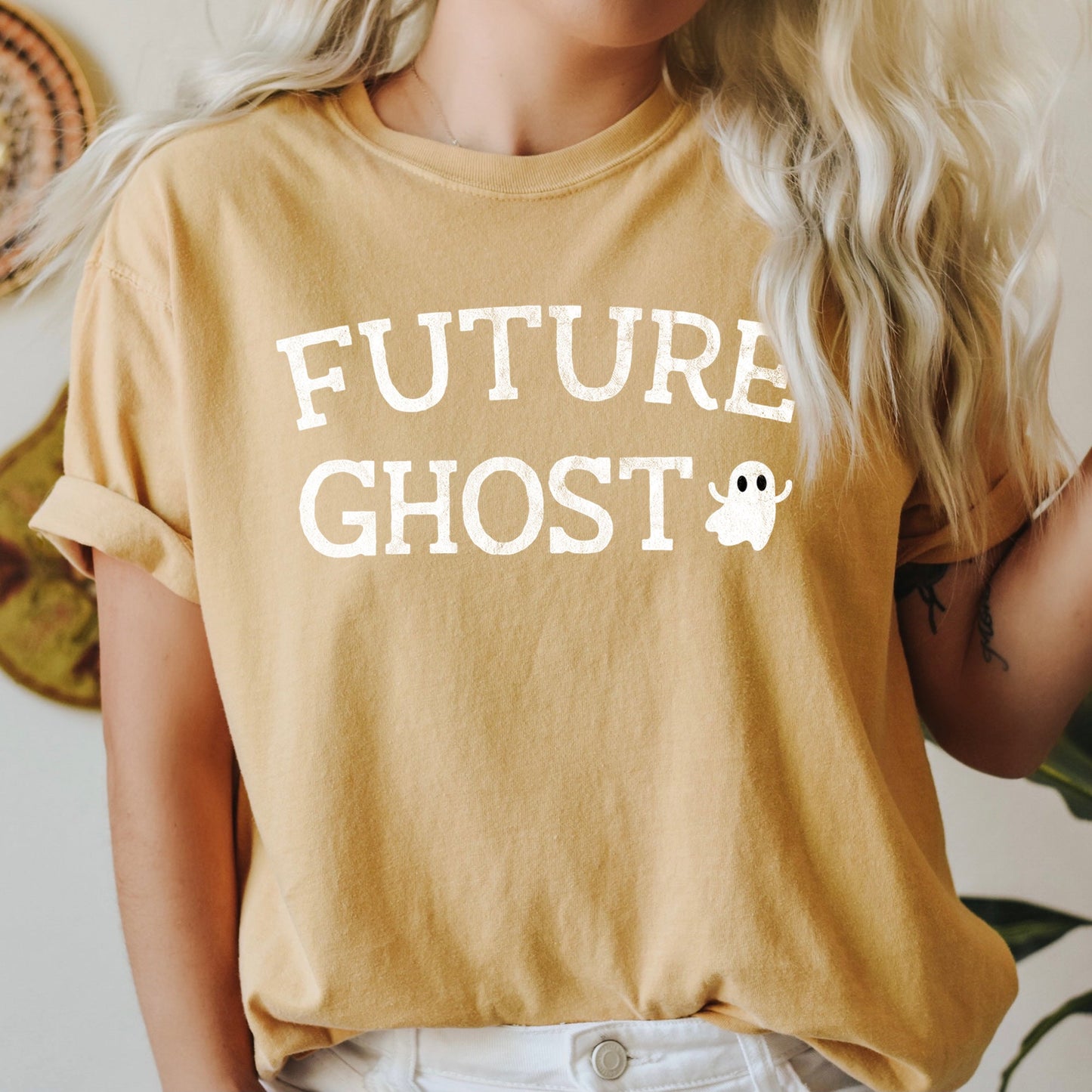 Retro Halloween Comfort Colors Tshirt Future Ghost