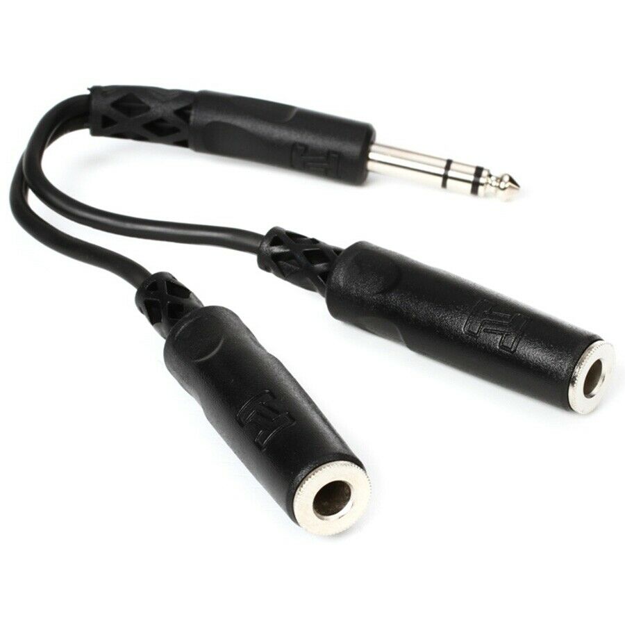 1/4 inch TRS Stereo Male to Dual 1/4 inch TRS Female Y Cable Splitter Hosa YPP-118 2 Pack