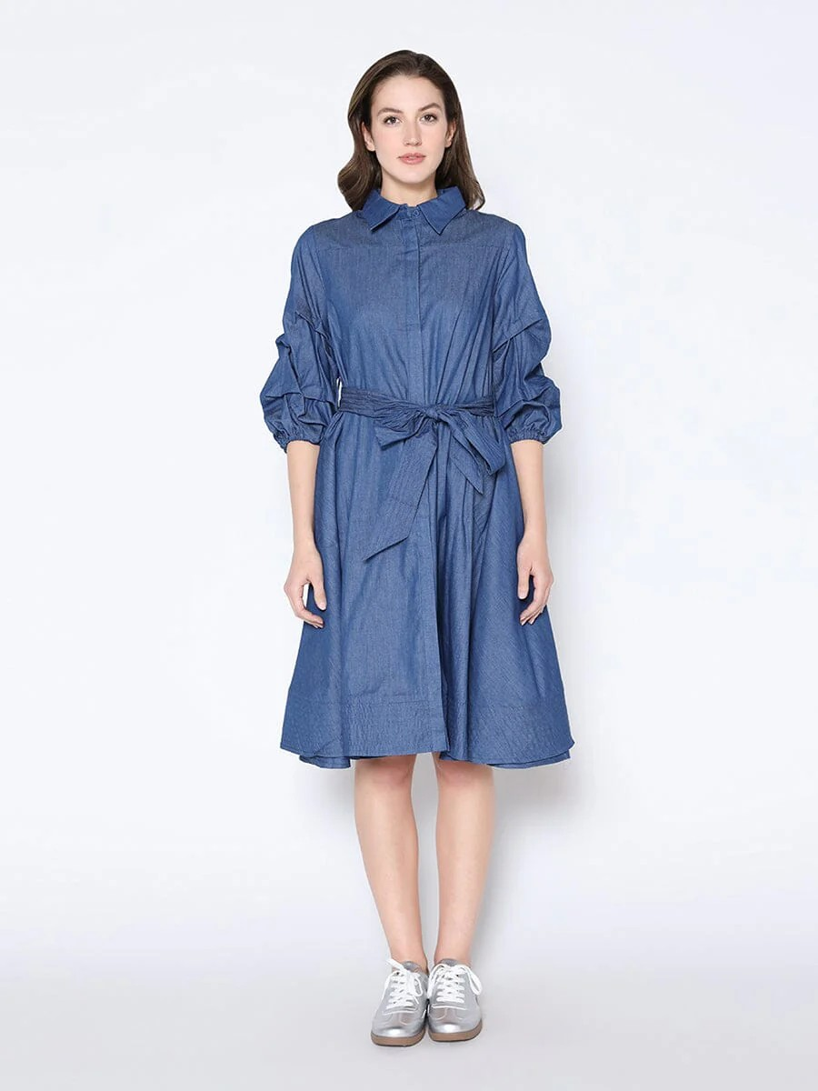 Cotton Denim Dress Classic Durable Fabric Gracia