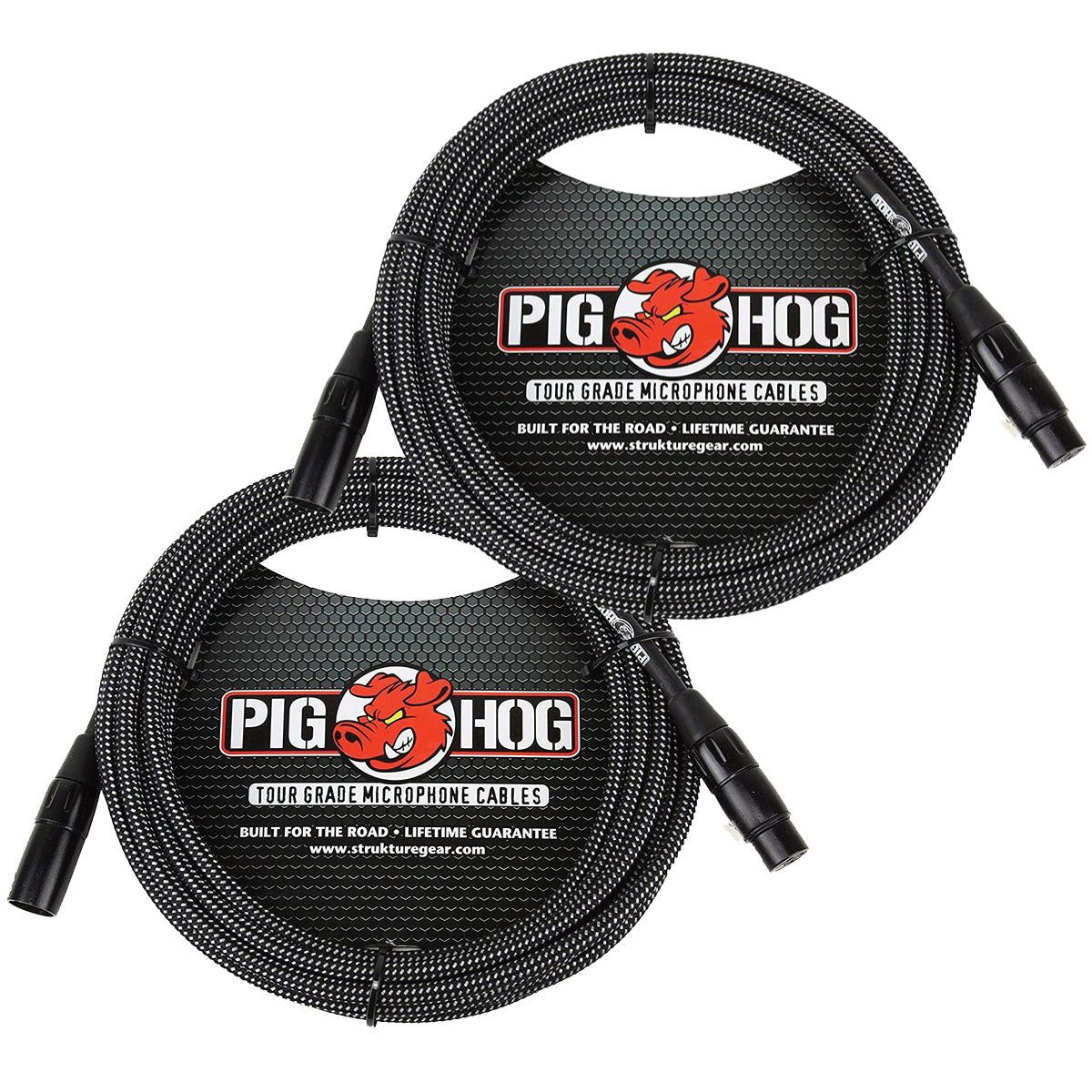 XLR High Performance 20 Ft Microphone Cable 2 Pack Pig Hog