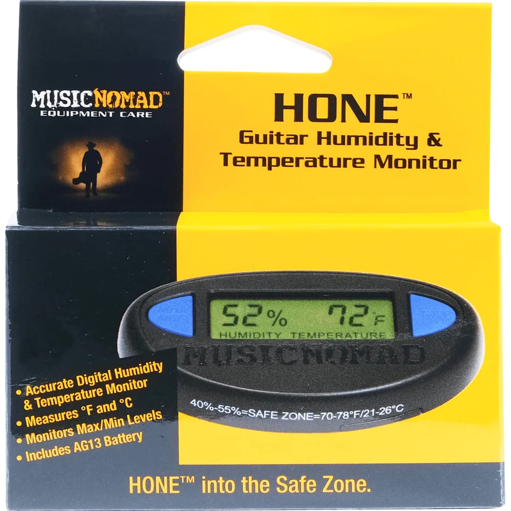 New - Music Nomad HONE, Guitar Hygrometer, Humidity & Temperature Monitor MN312