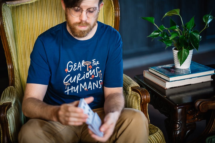Curious Humans Relaxed Graphic T-Shirt 100% Cotton Mad Goat Studio