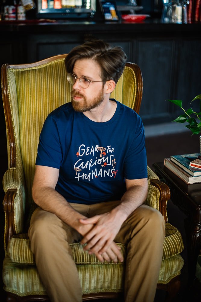 Curious Humans Relaxed Graphic T-Shirt 100% Cotton Mad Goat Studio