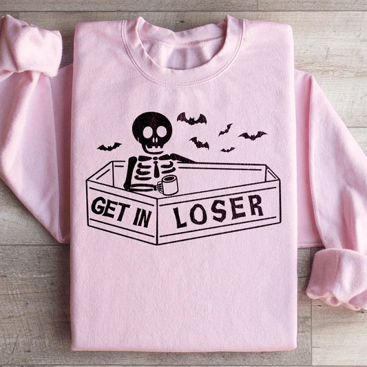 Get In Loser Halloween Sweatshirt Ultra-Soft Fabric Peachy Sunday
