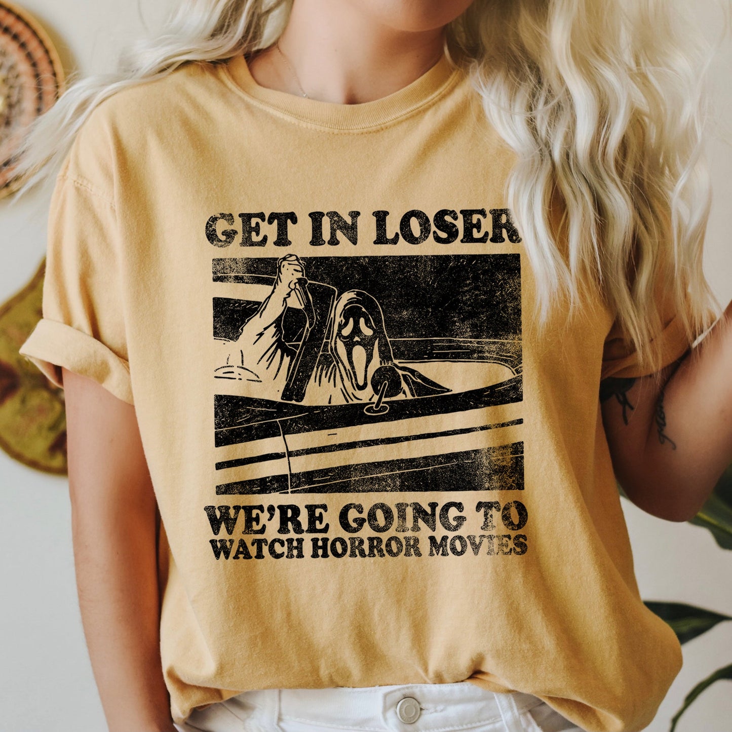 Get In Loser Retro Halloween Comfort Colors Tshirt
