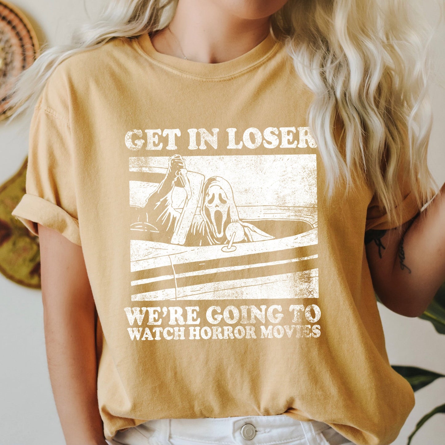 Get In Loser Retro Halloween Comfort Colors Tshirt