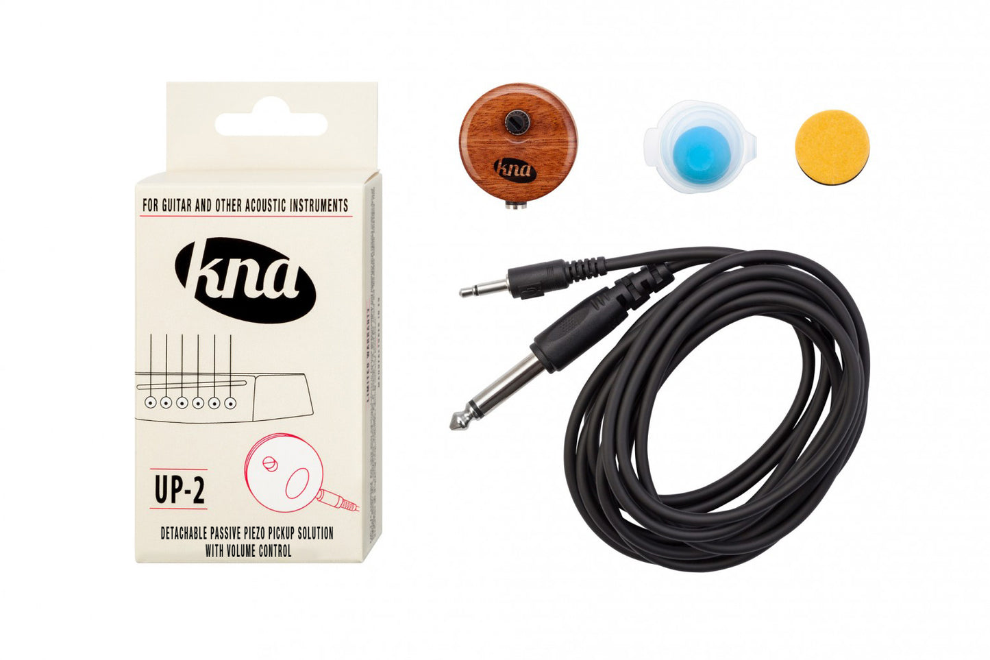 KNA UP-2 Piezo Pickup with Detachable Cable - Natural-NEW
