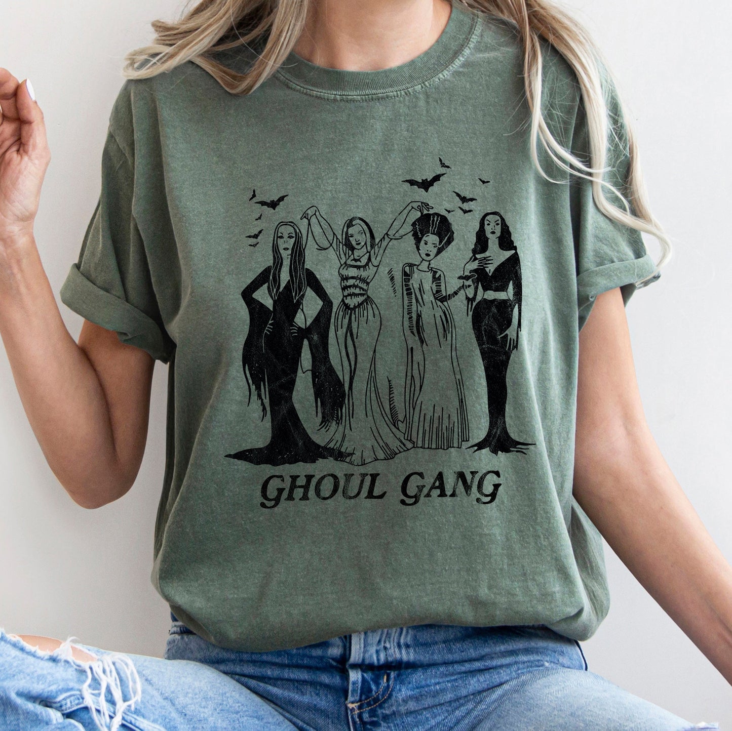 Ghoul Gang Retro Halloween Comfort Colors Tshirt Vintage Style T-shirt