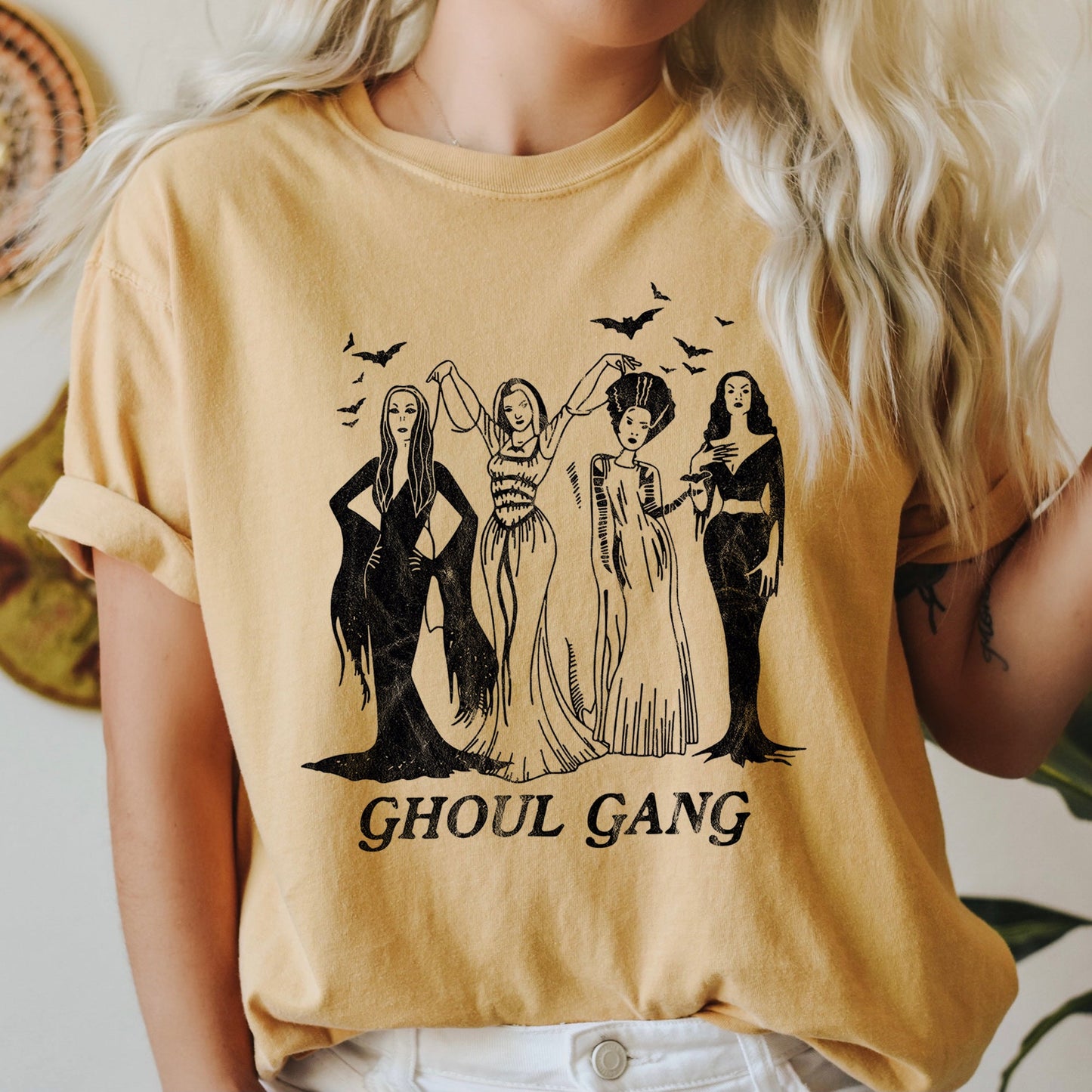 Ghoul Gang Retro Halloween Comfort Colors Tshirt Vintage Style T-shirt
