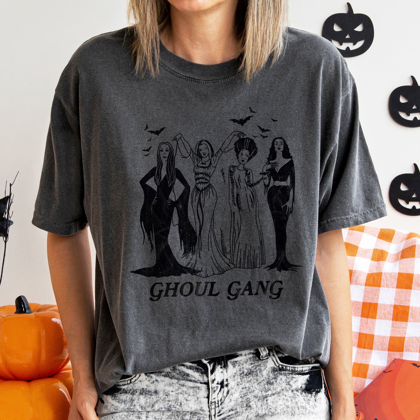 Ghoul Gang Retro Halloween Comfort Colors Tshirt Vintage Style T-shirt