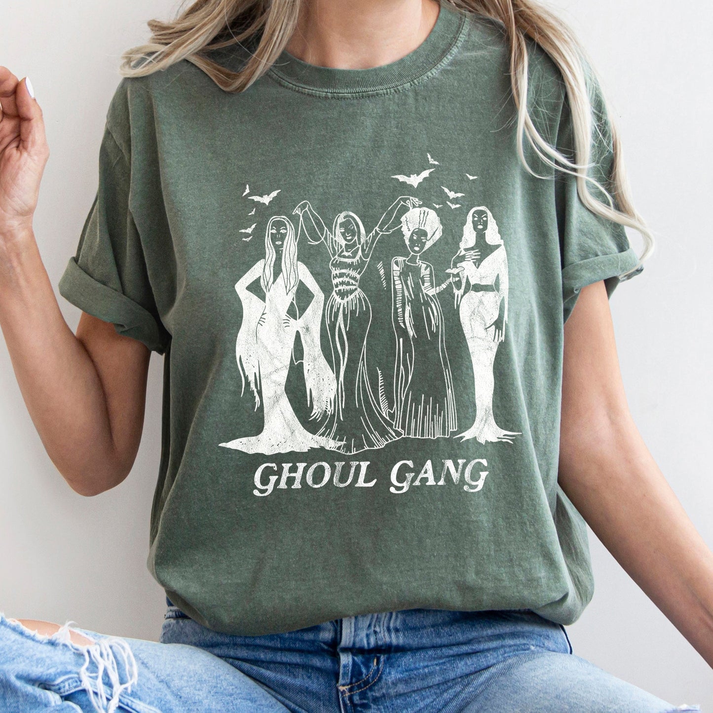 Ghoul Gang Retro Halloween Comfort Colors Tshirt