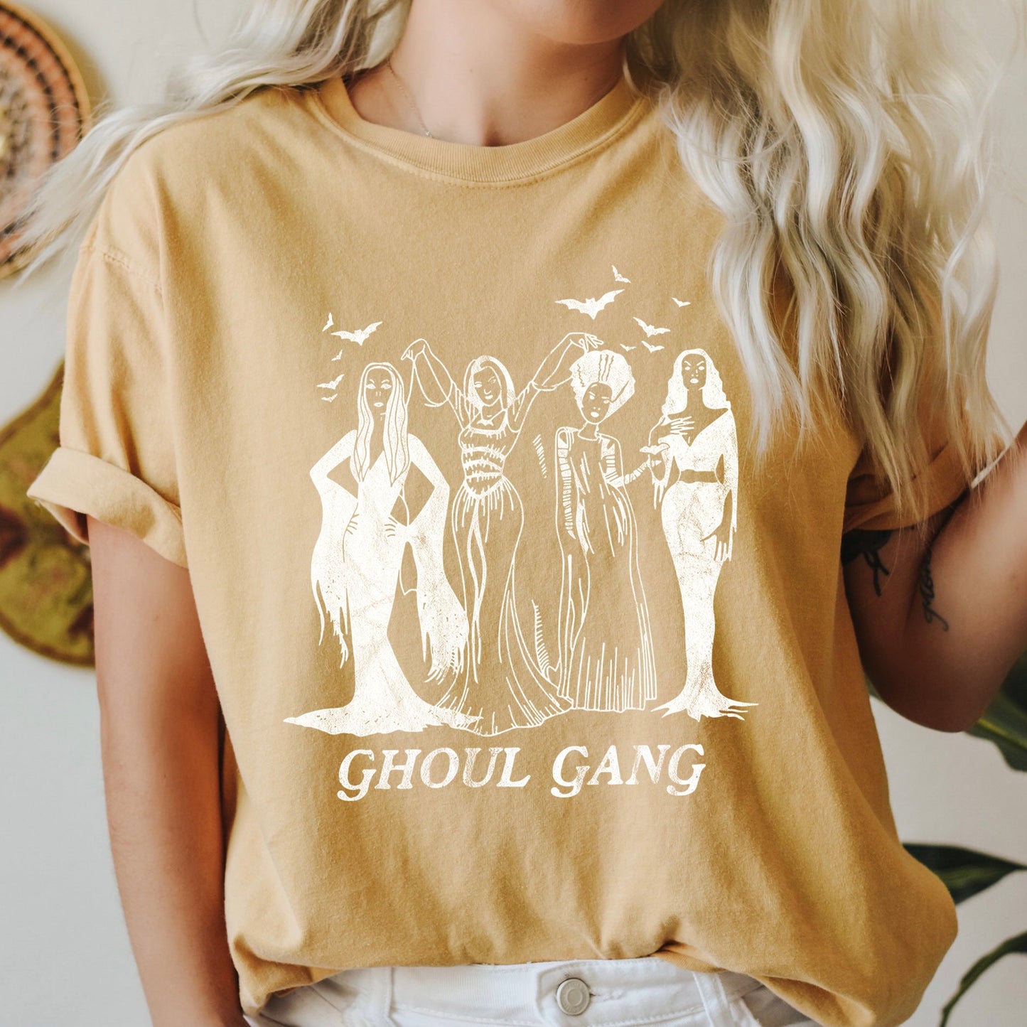 Ghoul Gang Retro Halloween Comfort Colors Tshirt
