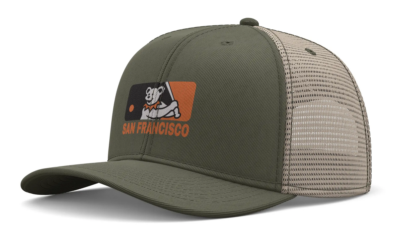San Francisco Baseball Edition Dancing Bear Logo Trucker Cap The Ballpark Collection