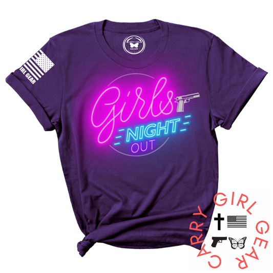Girls Night Out Cotton Tee Casual Top Carry Girl Gear