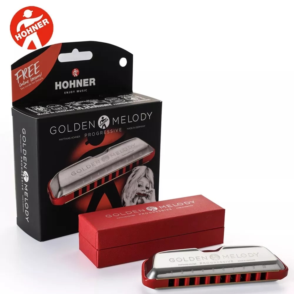 Hohner Golden Melody Equal-Tempered Key of D Harmonica Version 2