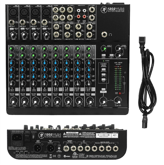 Mackie 1202VLZ4 60dB Gain 12-channel Soundboard Mixing Console Mixer